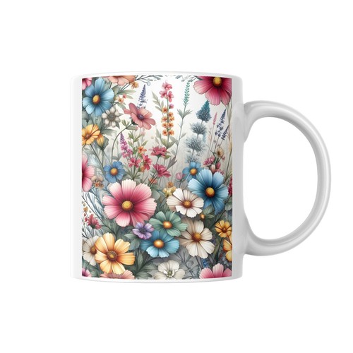 Wild flowers 11oz coffee mug - flowers,