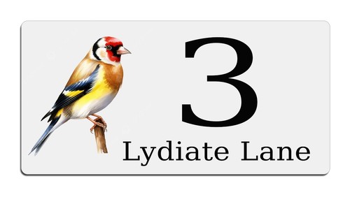 Goldfinch bird house number - bird,