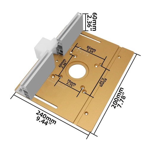 Aluminum router table insert - aluminum,