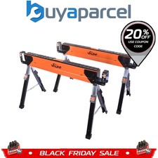 Vaunt Heavy Duty Adjustable Height Saw Horse Twin Pack Load Capacity 1,180kg
