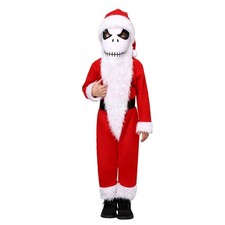 Halloween Skellington Santa Kids Jack Santa Costume Christmas Cosplay Outfit