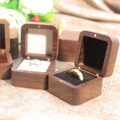 Ring case wooden box - ring,