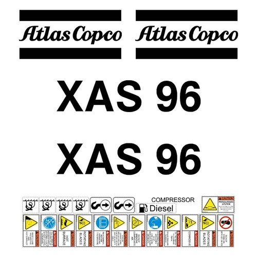 Atlas copco xas96 - decals,
