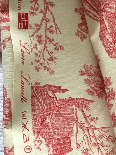 Toile linen curtain fabric