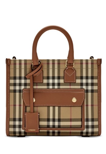Burberry mini check freya - mini, tote