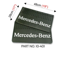 Mercedes truck lorry PAIR RUBBER MUD FLAPS MUDFLAPS 480x280 EMBOSSED LOGO
