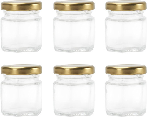 5oz 6pack mini glass - glass, hexagon