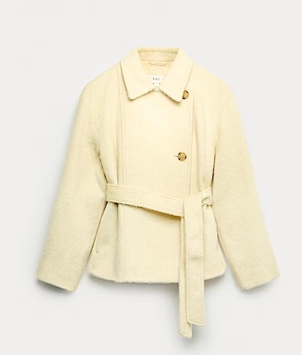 Brushed belted collared - brushed,