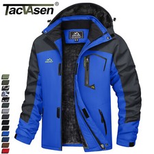 Men's Waterproof Ski Jacket Winter Warm Jackets Snow Thermal Fleece Work Coat US