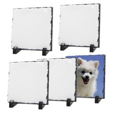 19x19cm SQUARE White SUBLIMATION Rock Slate Printable Photo Heat Press Gift SH25