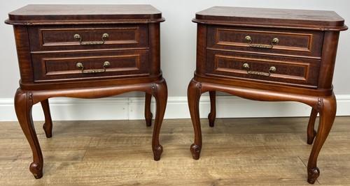 Pair bedside tables vintage - of,