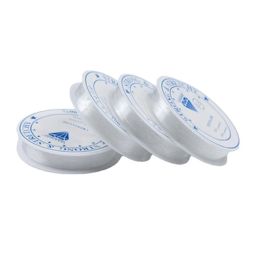 Clear nylon beading elastic - clear,