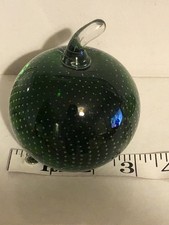 Art Glass Green Apple