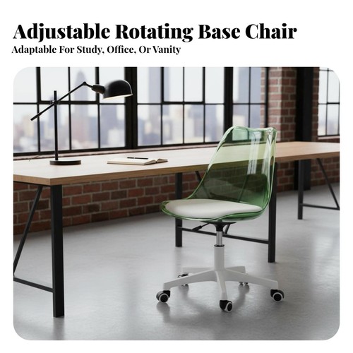 Clear rolling chair - clear,