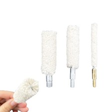 5 Pieces Gun Cleaning Mop Bore Cotton Mop Brush for 12GA, .22 Cal, .17 Cal...