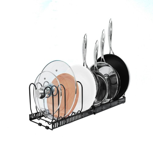 Expandable pot pan lid - pan, rack