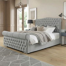 New Sleigh Bed Frame Plush