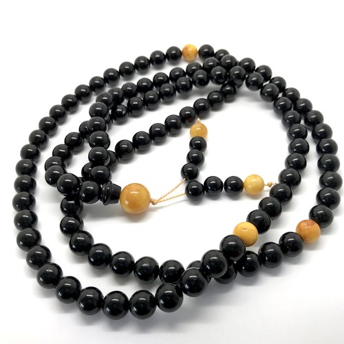 Amber mala round - amber,