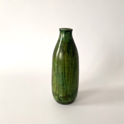 Raku stoneware bottle - vase, by
