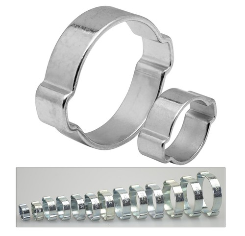Double ear clamp clips air - double, o