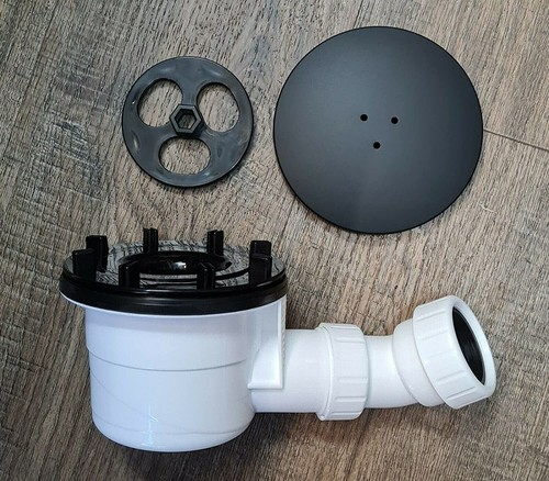 Jt90 black 90mm shower - black, tray