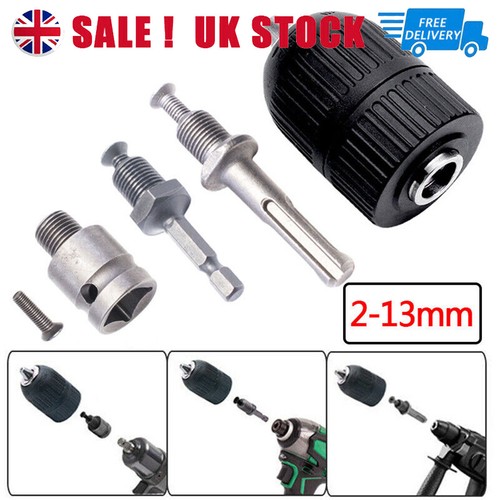 Black drill chuck adapter - 1/2",