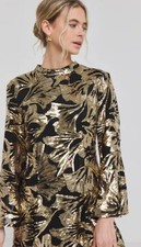 JOANNA HOPE 24 GOLD SEQUIN DESIGN  EVENING DRESS COCKTAIL PARTY CRUISE  NEW £120