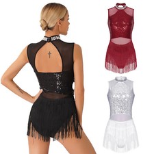 Women's Sequin Fringed Leotard
