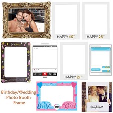 Photo Booth Props Happy Birthday Hen Selfie Frame Prop Funny Party Decor