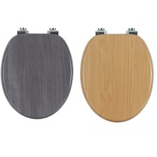 Soft Close Toilet Seat Wooden Strong Hinge Ideal Bathroom WC Seat Quick Release