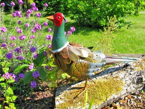 Metal regal pheasant garden - metal,