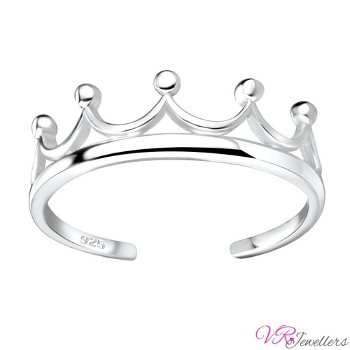 Crown toe ring solid 925 - solid,