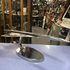 Concorde Large Polished Aluminium Model On Base 