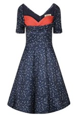 Lindy Bop Sloane Starry Night Retro 50s Style Dress Fit & Flare Rockabilly UK 14