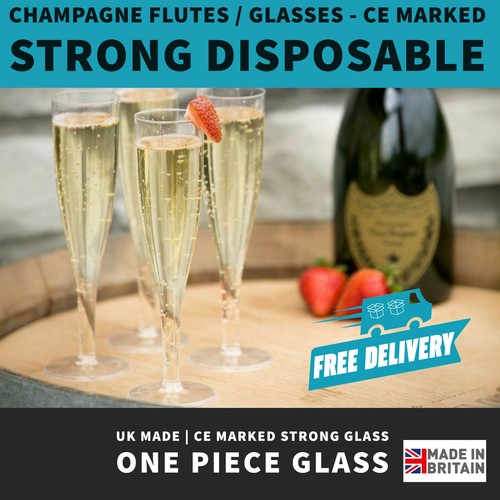 Clear plastic champagne flutes - clear,
