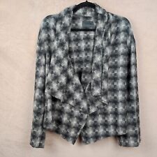 Oska Womens Wool Blazer Jacket Checkerd Print Button Closure Size 2 Reg/ UK 12