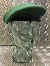 AGC Beret British Army Green Regimental 100% Wool Beret & Leather Band BRAND NEW