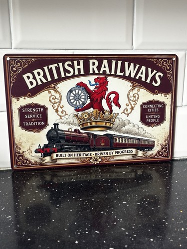 British railways metal sign - railways,