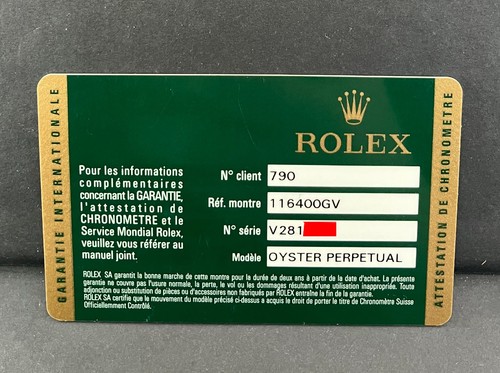 Original rolex guarantee open - rolex, (open