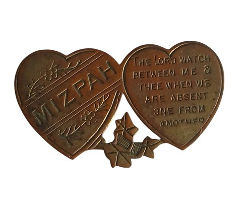 Antique mizpah heart brooch - antique,