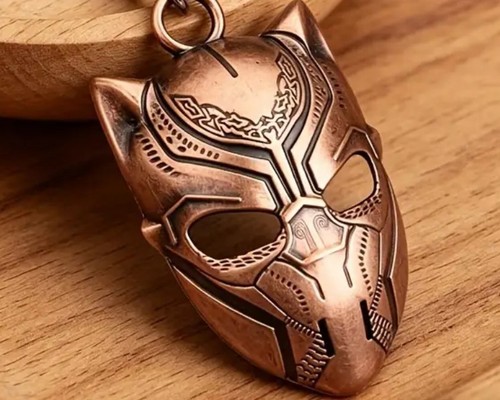 Black panther necklace - black,