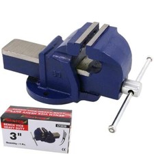 75mm Jaw Bench Vice Workshop Swivel Base Clamp Workbench Cast Iron 3" CT2039