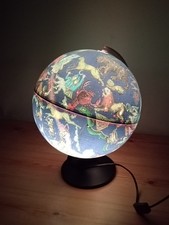 Vintage 1990s Scan Globe 12" Illuminated Constellation Astrology Zodiac Stars