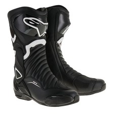 Alpinestars SMX-6 v2 CE Sports Racing Motorcycle Boots Motorbike Black White