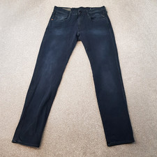 Replay Mens Jeans 32x30 Blue Anbass Hyperflex Slim Stretch Denim Wash W32 L30