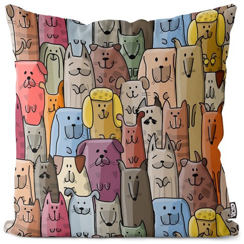 Cartoon dog cushion - cartoon, cover