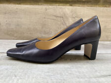 VTG  Womens Carvela Soft Dark Blue fine Leather Mid Heel Court Shoes Size 3 36