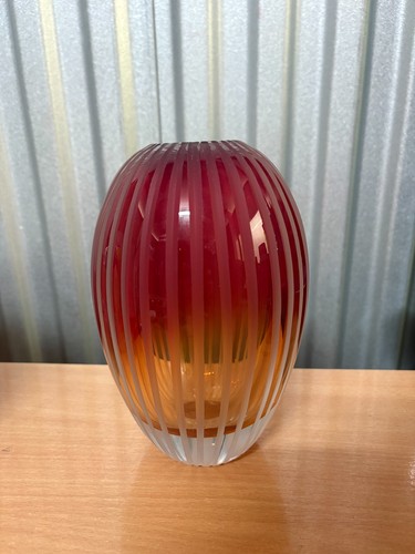 L218 art glass - art, red