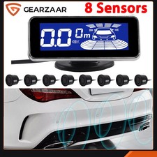 8Pcs Universal Car Parking Sensors Reverse Front Rear Buzzer Flush Alarm Kit Set