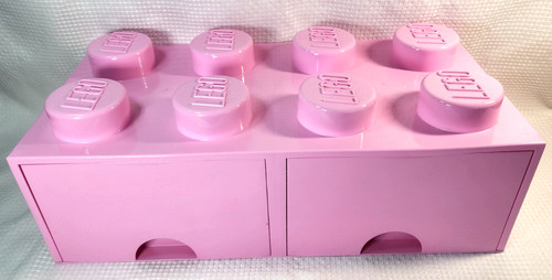 Lego bright pink storage brick - bright,